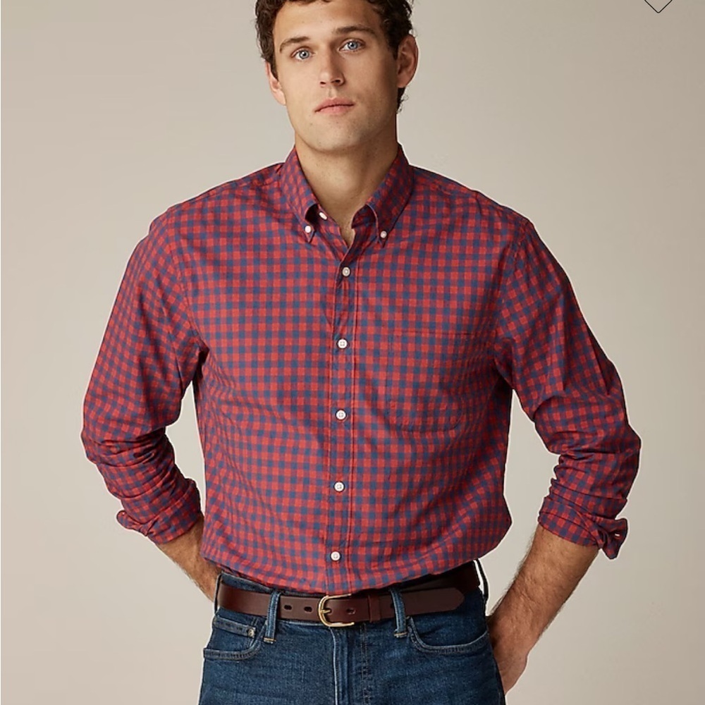 J crew classic fit Secret Wash cotton poplin shirt
